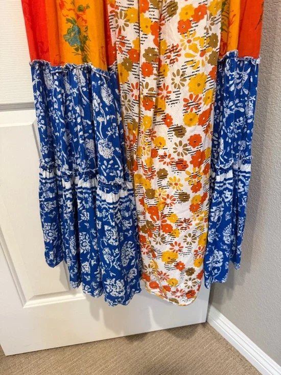 Free People Patchwork Boho Maxi Dress XS - Picture 5 of 5